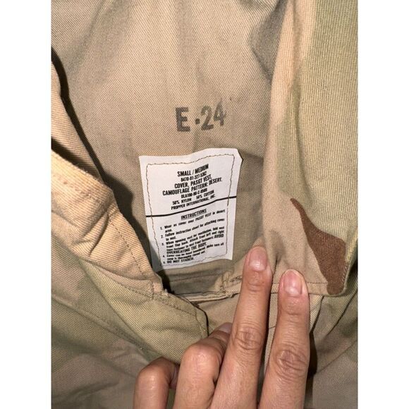 Men's US Army Cover Over PASGT Vest Camouflage Desert Small - Picture 3 of 3